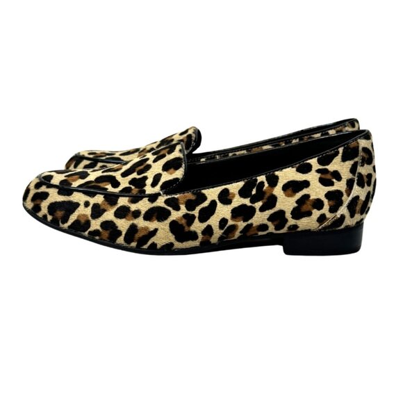 Unstructured by Clarks Shoes - Clarks Unstructured Women's Size 7M Leopard Print Pony Hair Slip On Loaf…